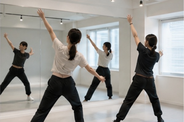ダンス練習に使える明るいスタジオ